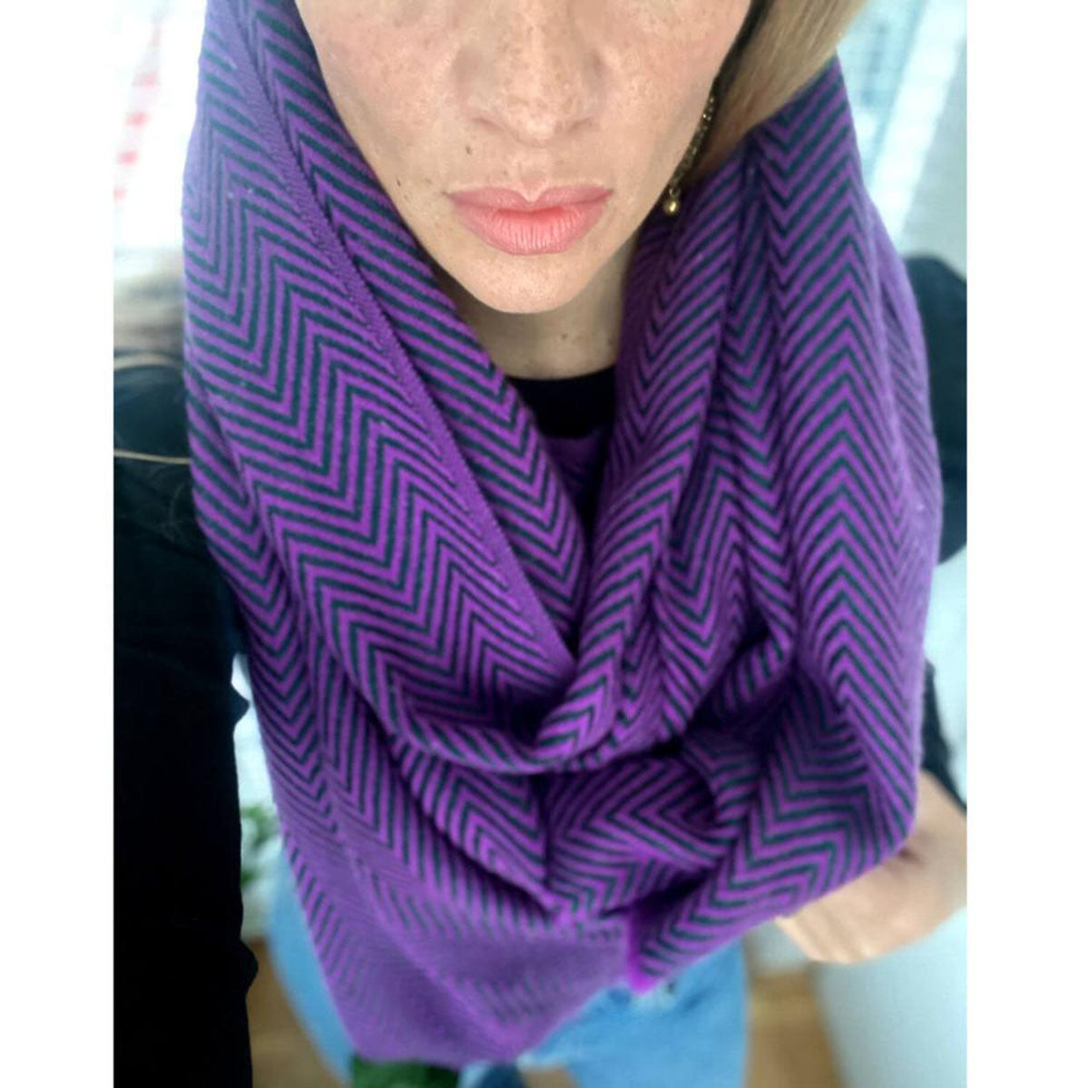 Large cashmere scarf "TASHIMA"
