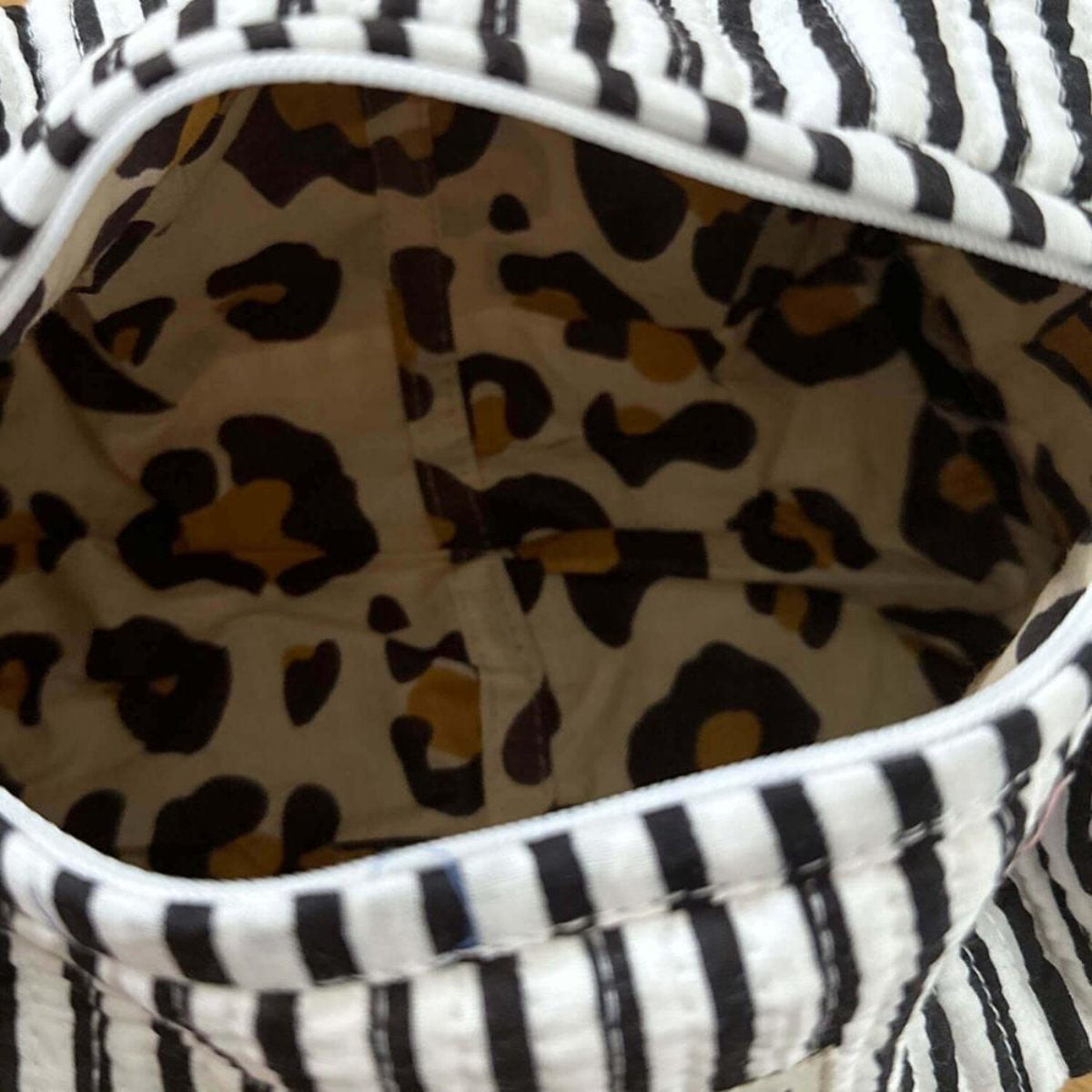 handmade small cosmetic bag "hidden leo"