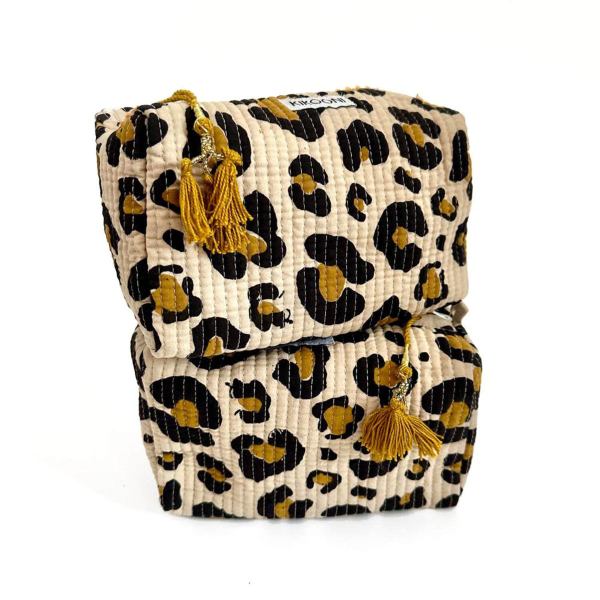 Handgemachte kleine Kosmetiktasche "oh Leo"