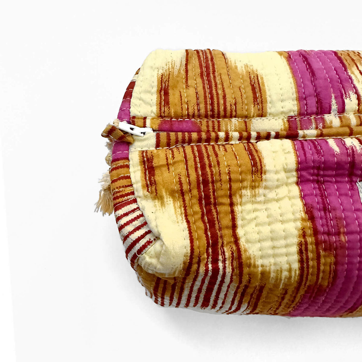 handgemachte Kosmetiktasche "Happy Ikat"