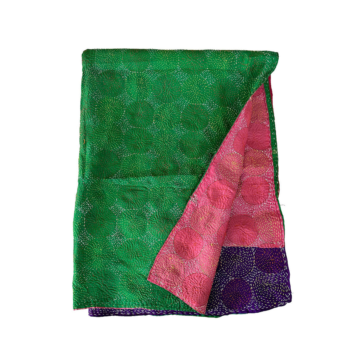 Kantha Scarf "PINK IVY" 