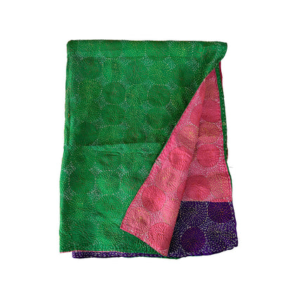 Kantha Scarf "PINK IVY" 