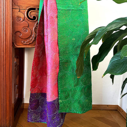 Kantha Scarf "PINK IVY" 