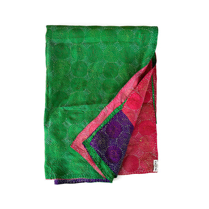 Kantha Scarf "PINK IVY" 