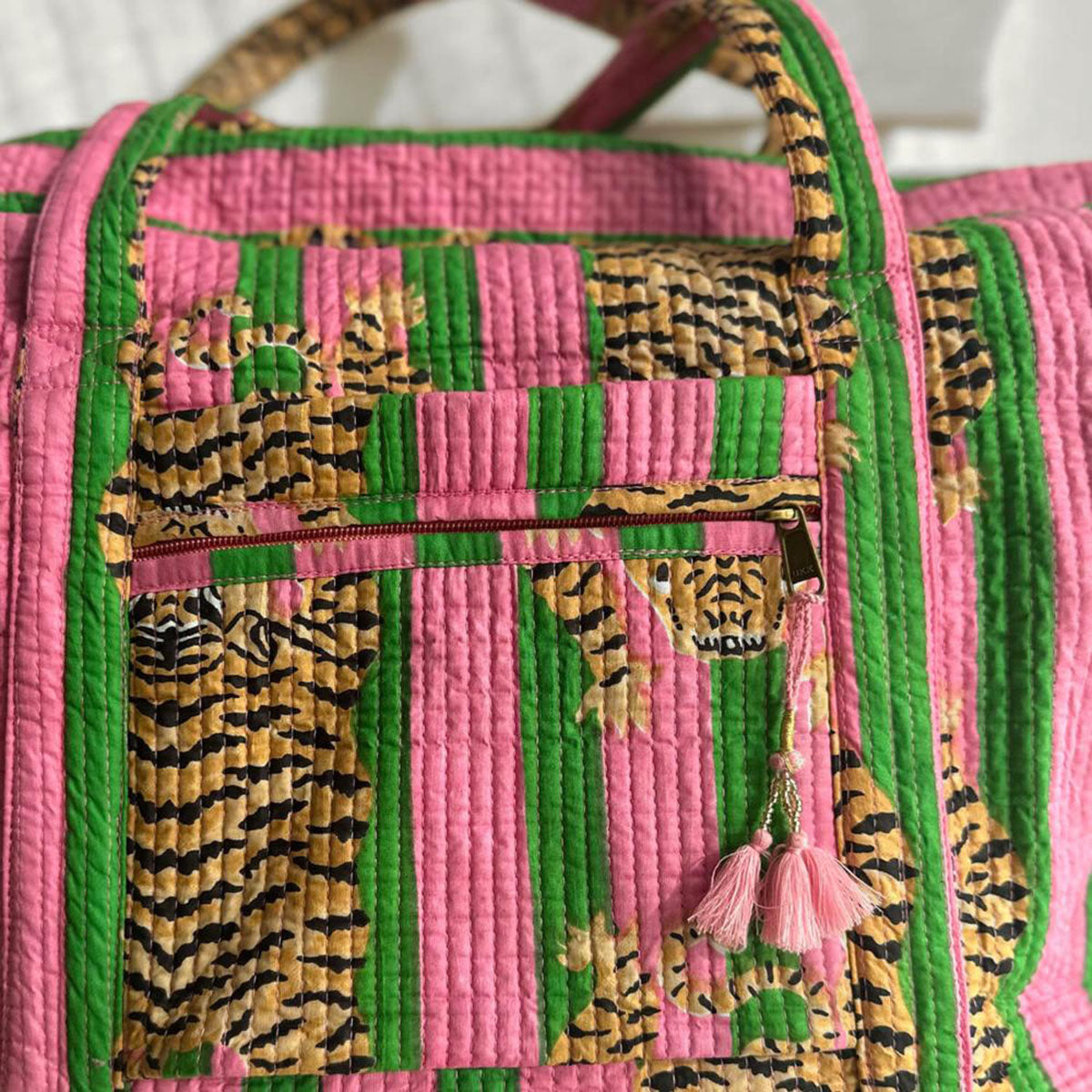 Large travel bag "Poppy Tiger Candy"