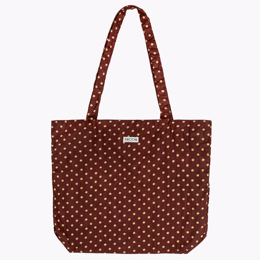 KIKOONI Baumwoll Shopper "Dizzy Dots Choco"