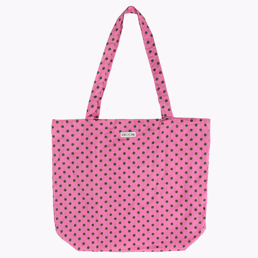 KIKOONI Baumwoll Shopper "Dizzy Dots Pink"