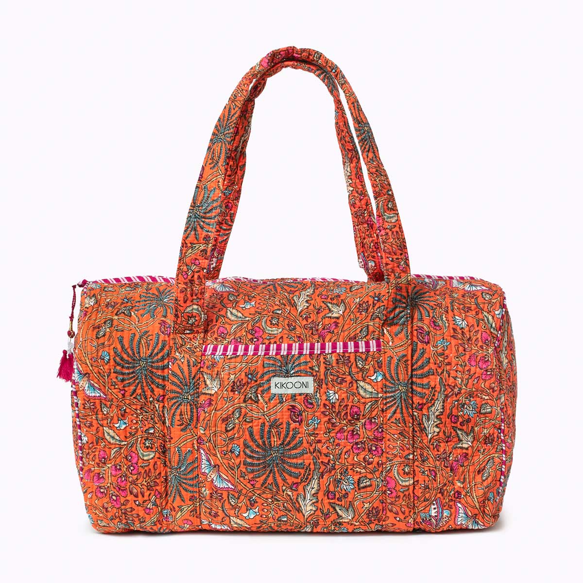 Baumwolltasche "Orange Palm" - authentisches Handwerk
