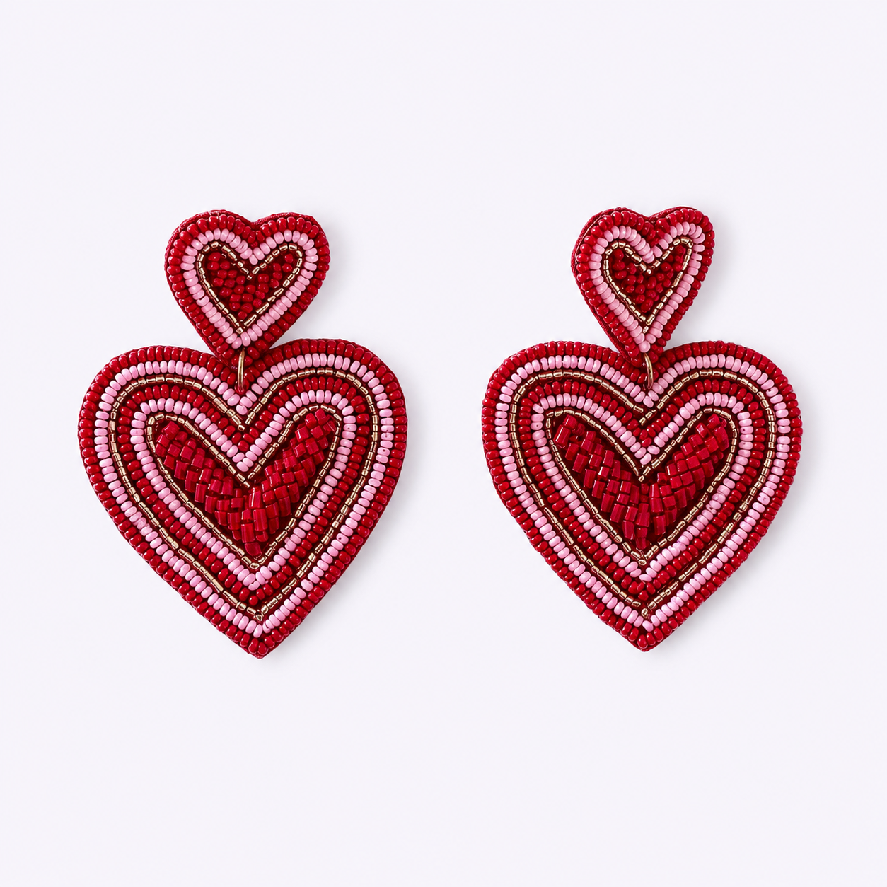 Beaded earrings "My Heart"