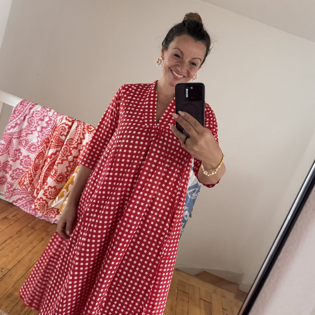 The Easy Dress "happy checks"