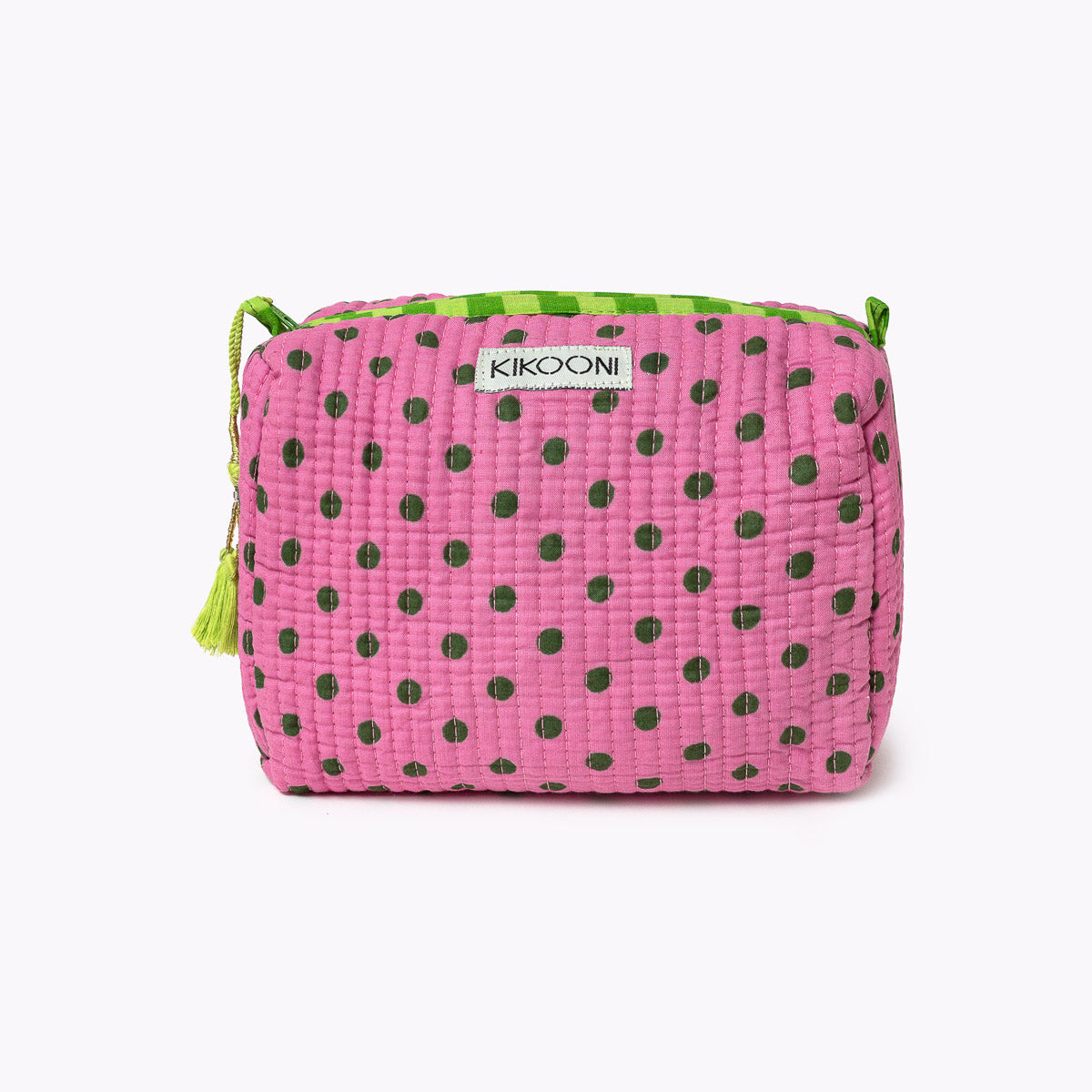 Kleine Kosmetiktasche "Dizzy DOTS LIME"