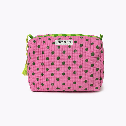 Kleine Kosmetiktasche "Dizzy DOTS LIME"