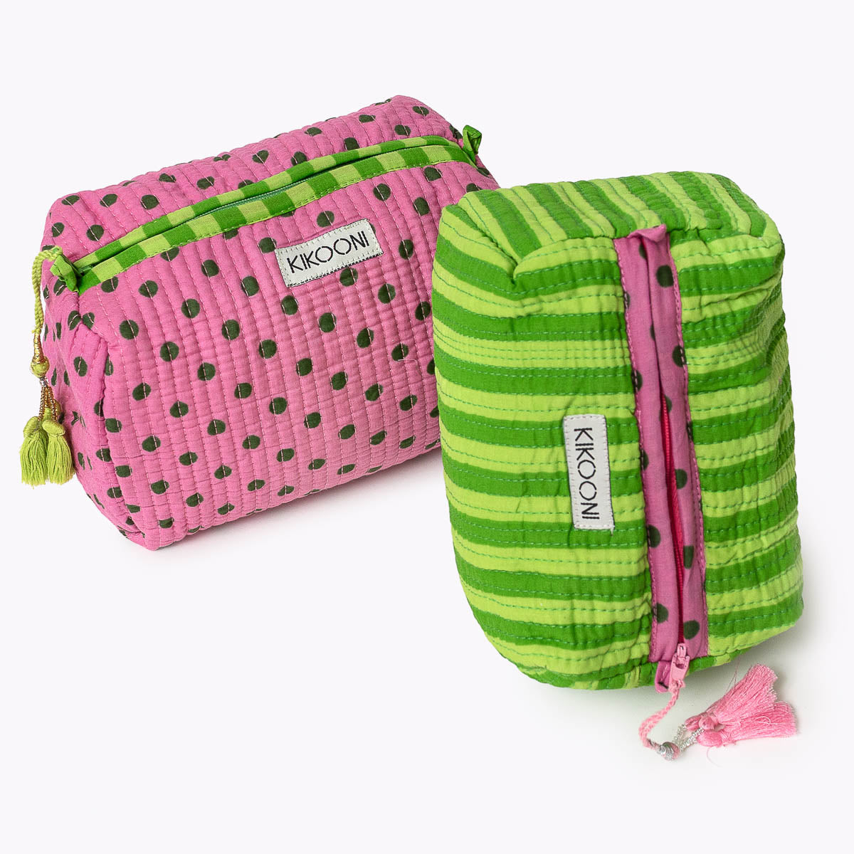 Kleine Kosmetiktasche "Dizzy DOTS LIME"