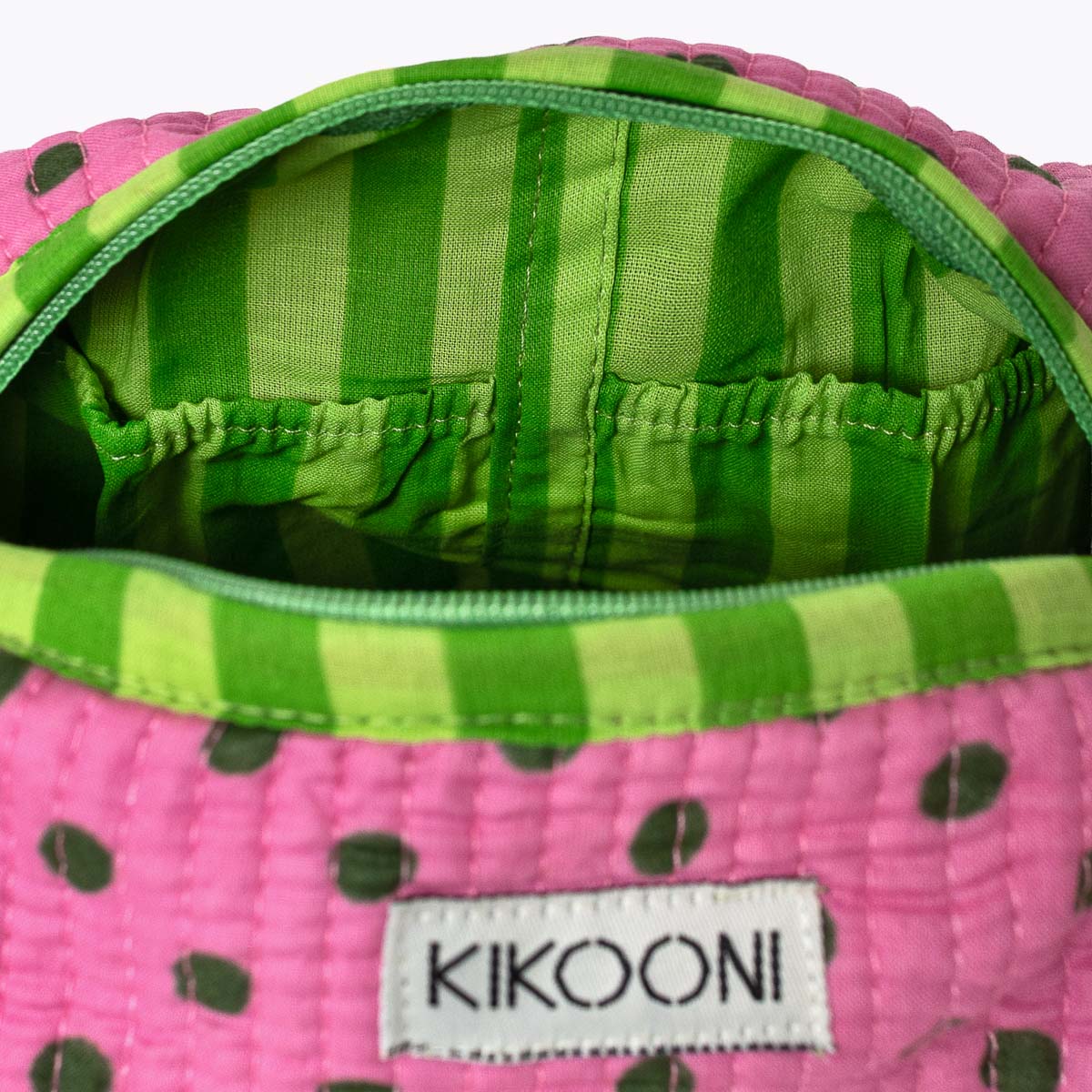 Kleine Kosmetiktasche "Dizzy DOTS LIME"