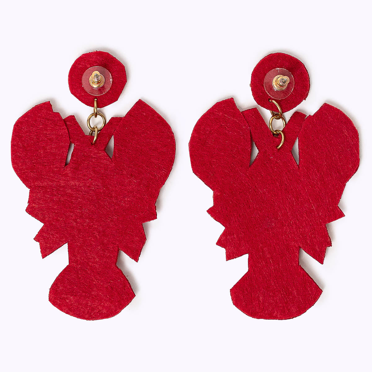 Beaded earrings "Lobster Love Red"