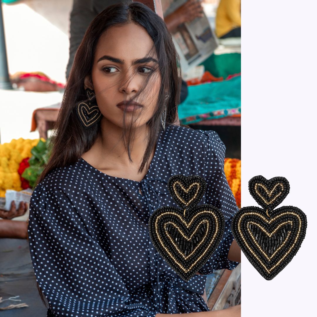 Perlenohrringe "Mein Herz"