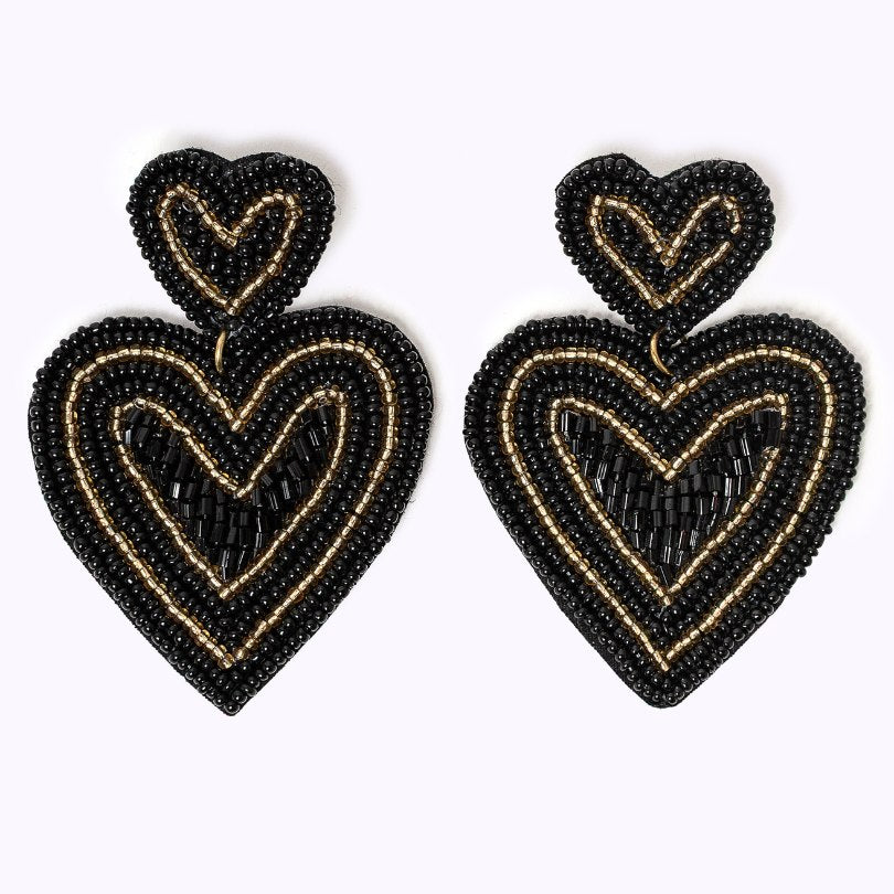 Beaded earrings "My Heart"
