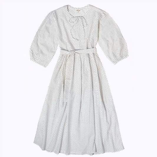 Muse Dress "Mini Polka White"