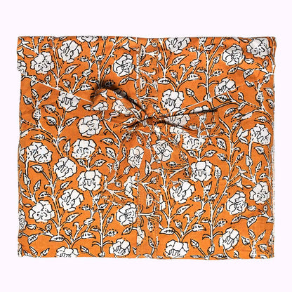 handbedruckter Baumwoll Pyjama "Marigold Bloom"