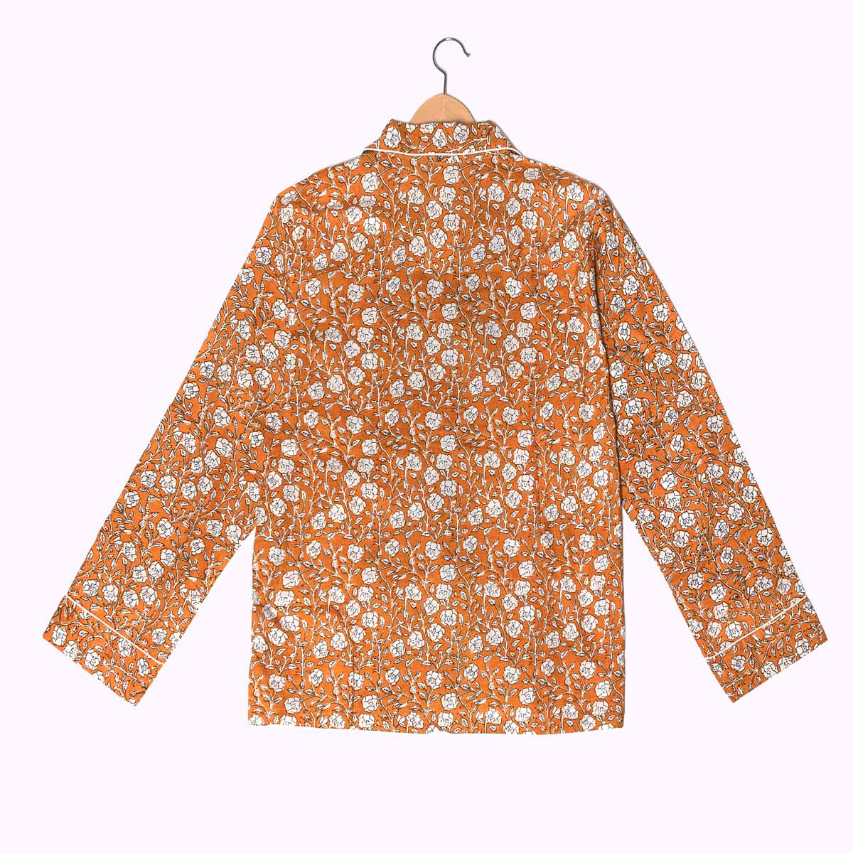 handbedruckter Baumwoll Pyjama "Marigold Bloom"