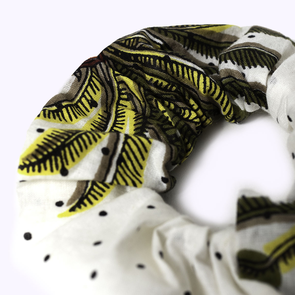 "Palms" cotton scrunchie