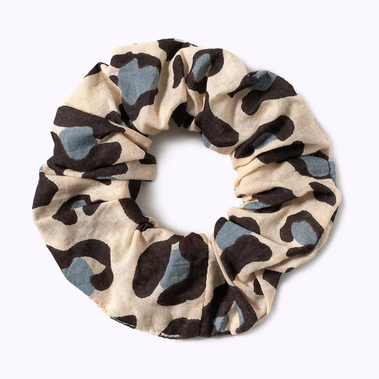 Baumwoll-Scrunchie "blue leo"
