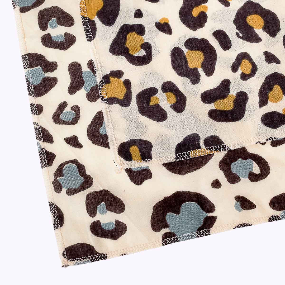 Statement Scarf 90  "Blue and brown LEO"