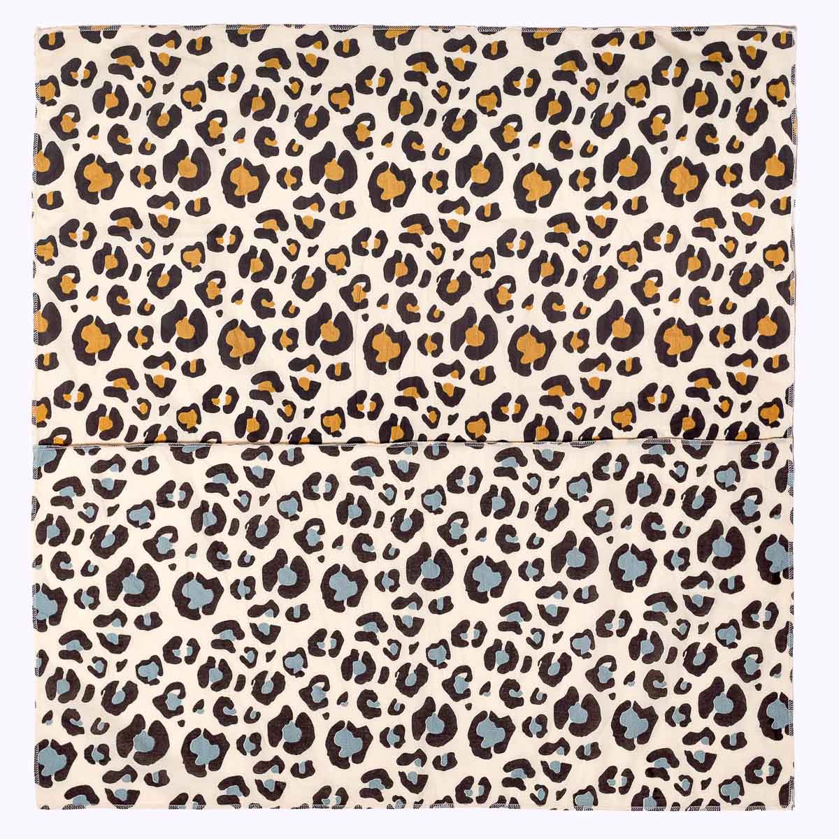 Statement Scarf 90  "Blue and brown LEO"