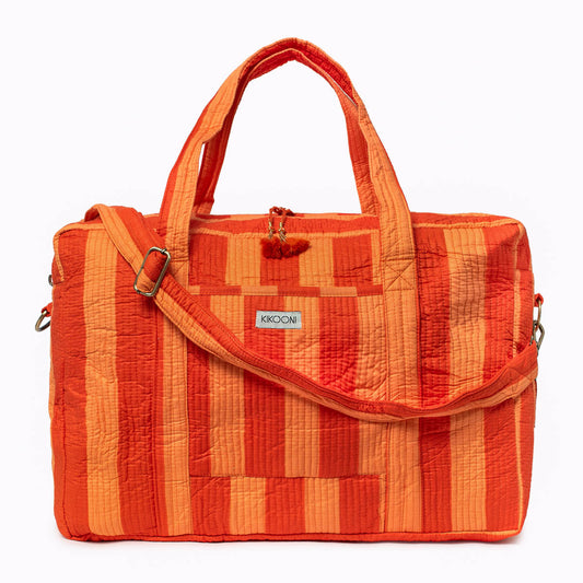 Große Reisetasche "BOLD Stripes" Tangerine