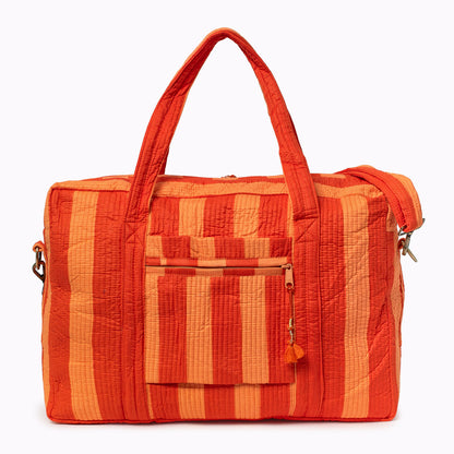 Große Reisetasche "BOLD Stripes" Tangerine