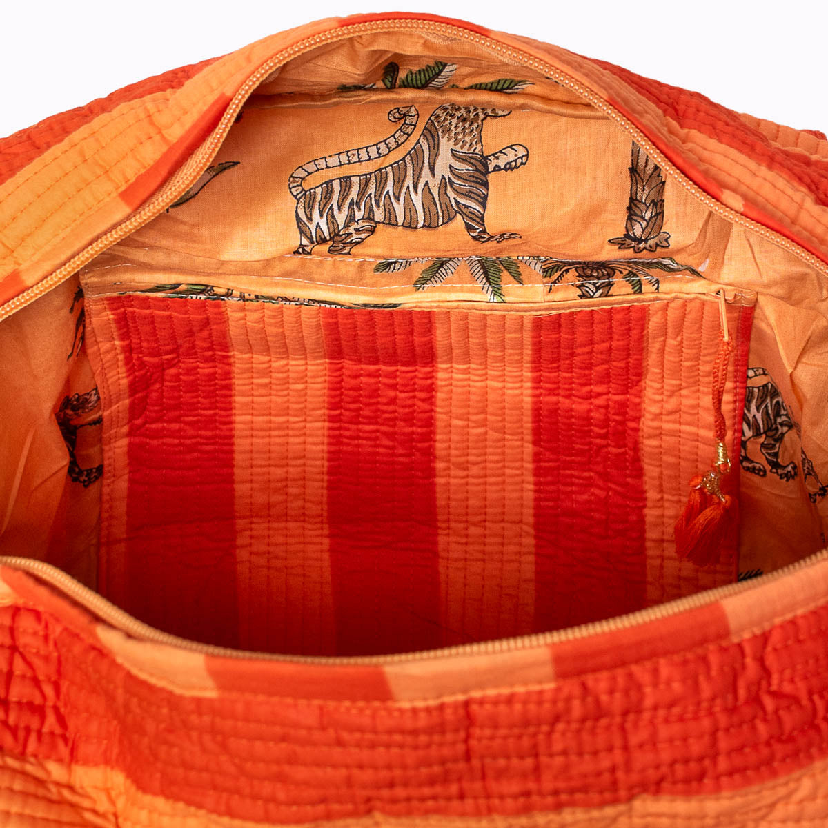 Große Reisetasche "BOLD Stripes" Tangerine