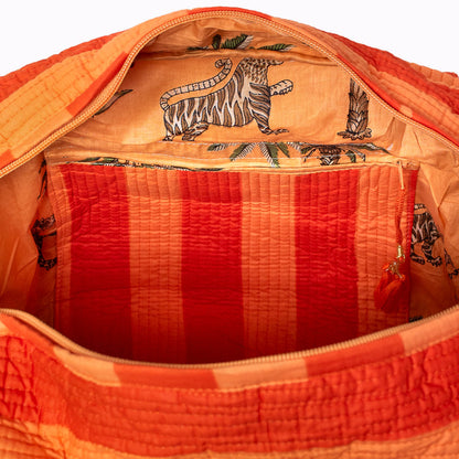 Große Reisetasche "BOLD Stripes" Tangerine