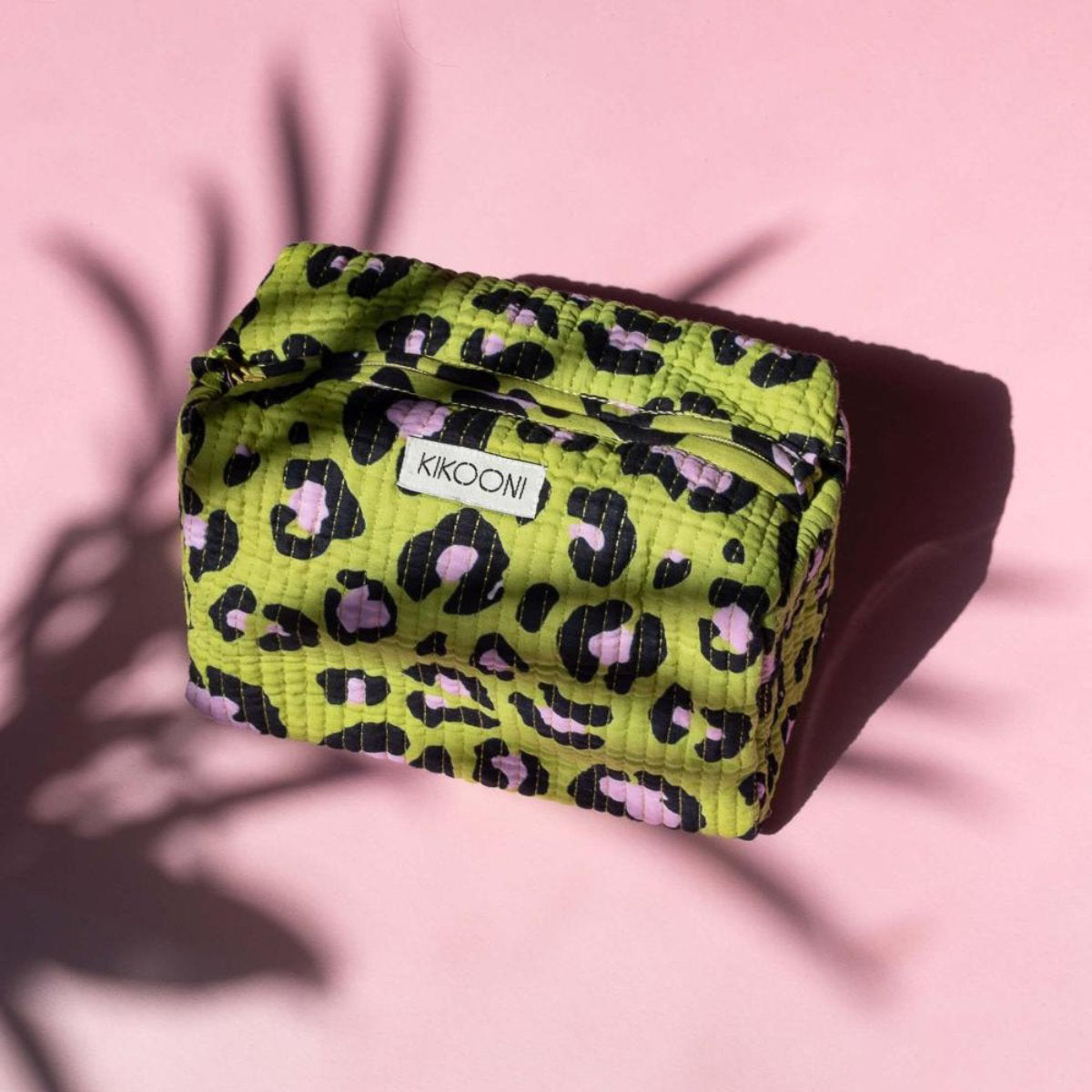 Handgemachte kleine Kosmetiktasche "oh leo cosmic green"
