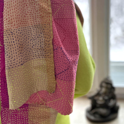 XL – Kantha scarf "READY FOR SPRING" 