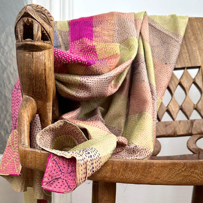 XL – Kantha scarf "READY FOR SPRING" 