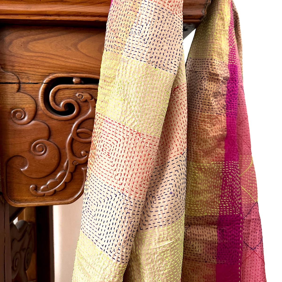 XL – Kantha scarf "READY FOR SPRING" 