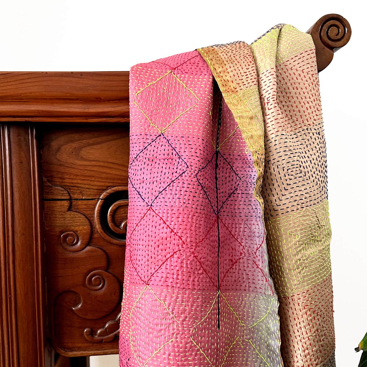 XL – Kantha scarf "READY FOR SPRING" 