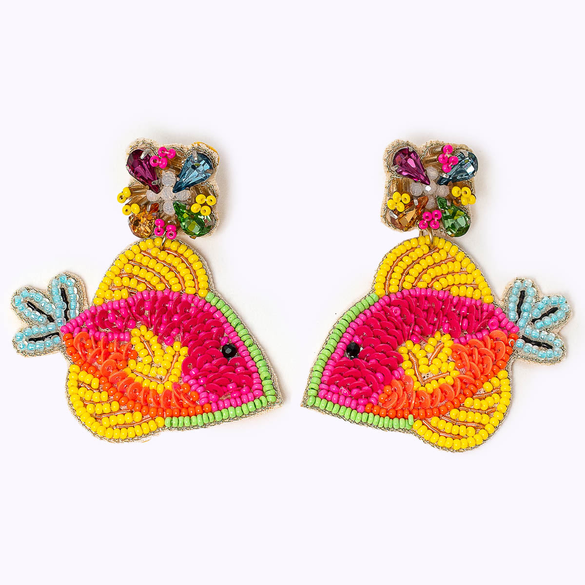 Beaded earrings "Funky Fish"