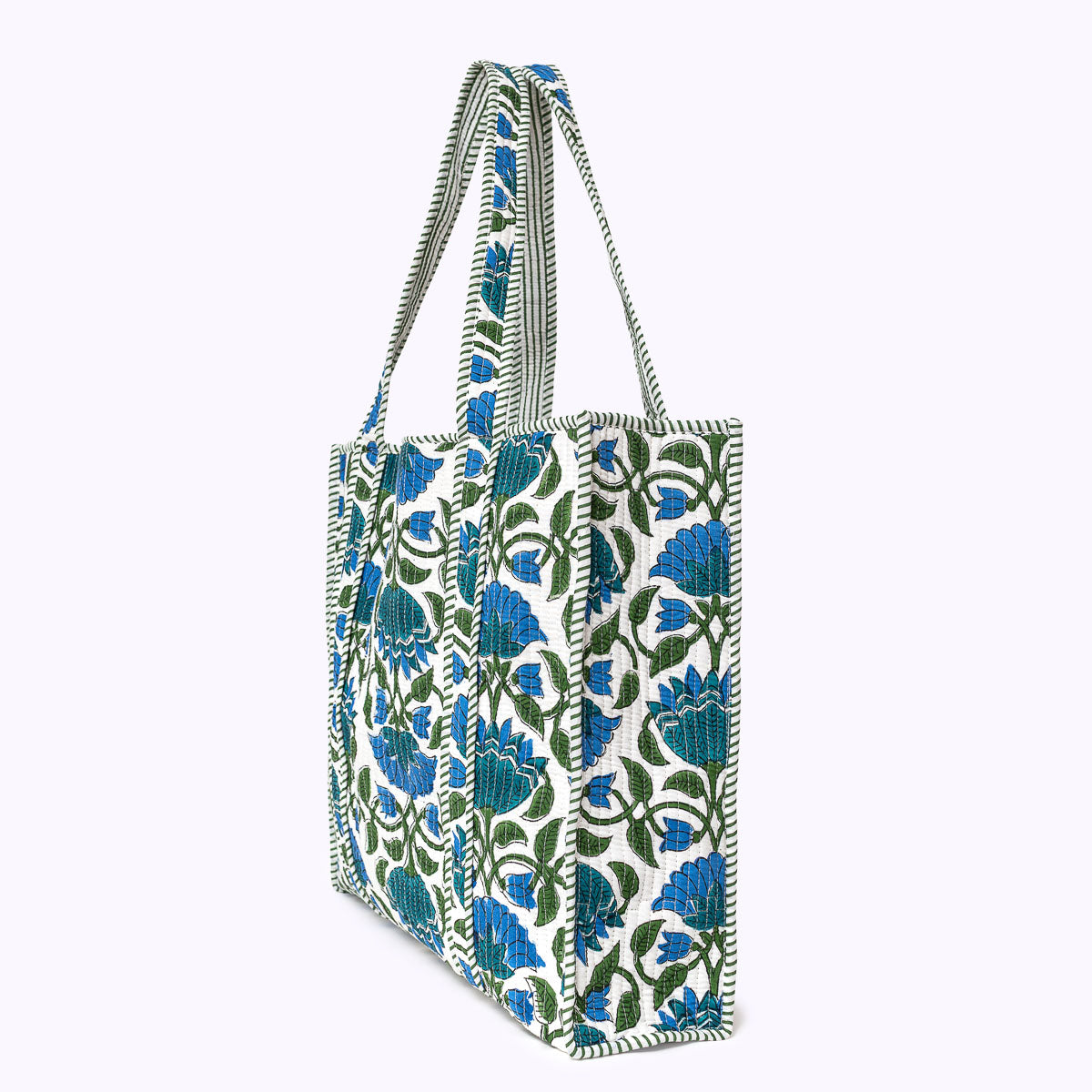 XL Artisan Shopper "Blue Lotus"