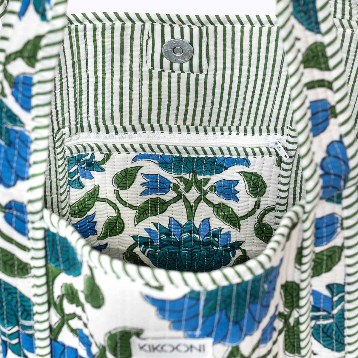 XL Artisan Shopper "Blue Lotus"