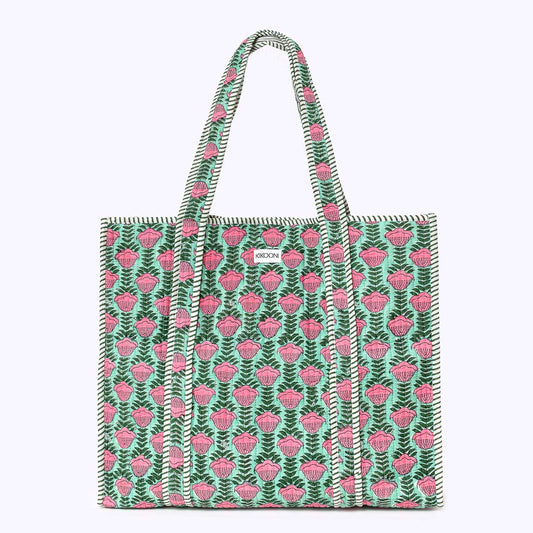 XL Artisan Shopper "Mint Blossom"