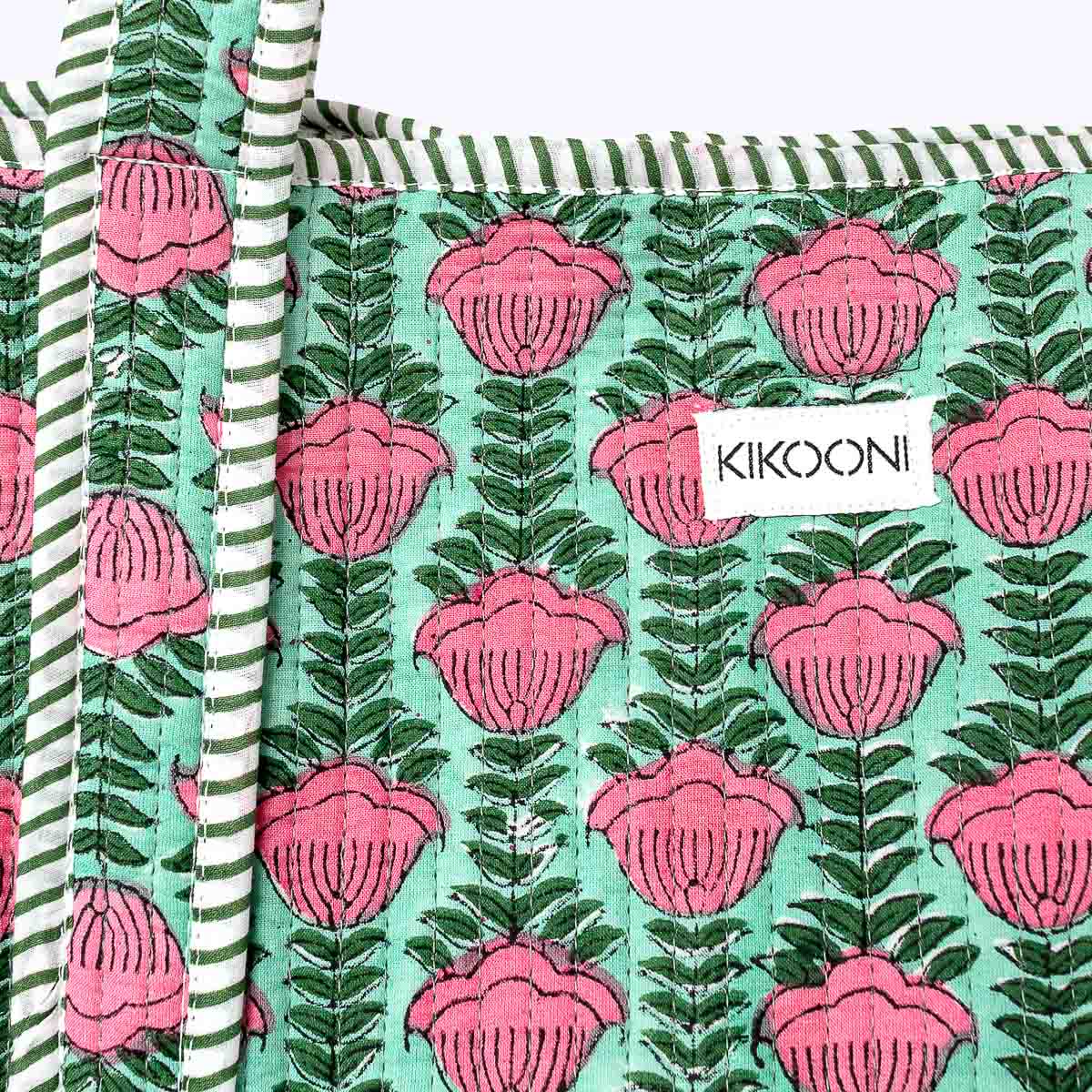 XL Artisan Shopper "Mint Blossom"