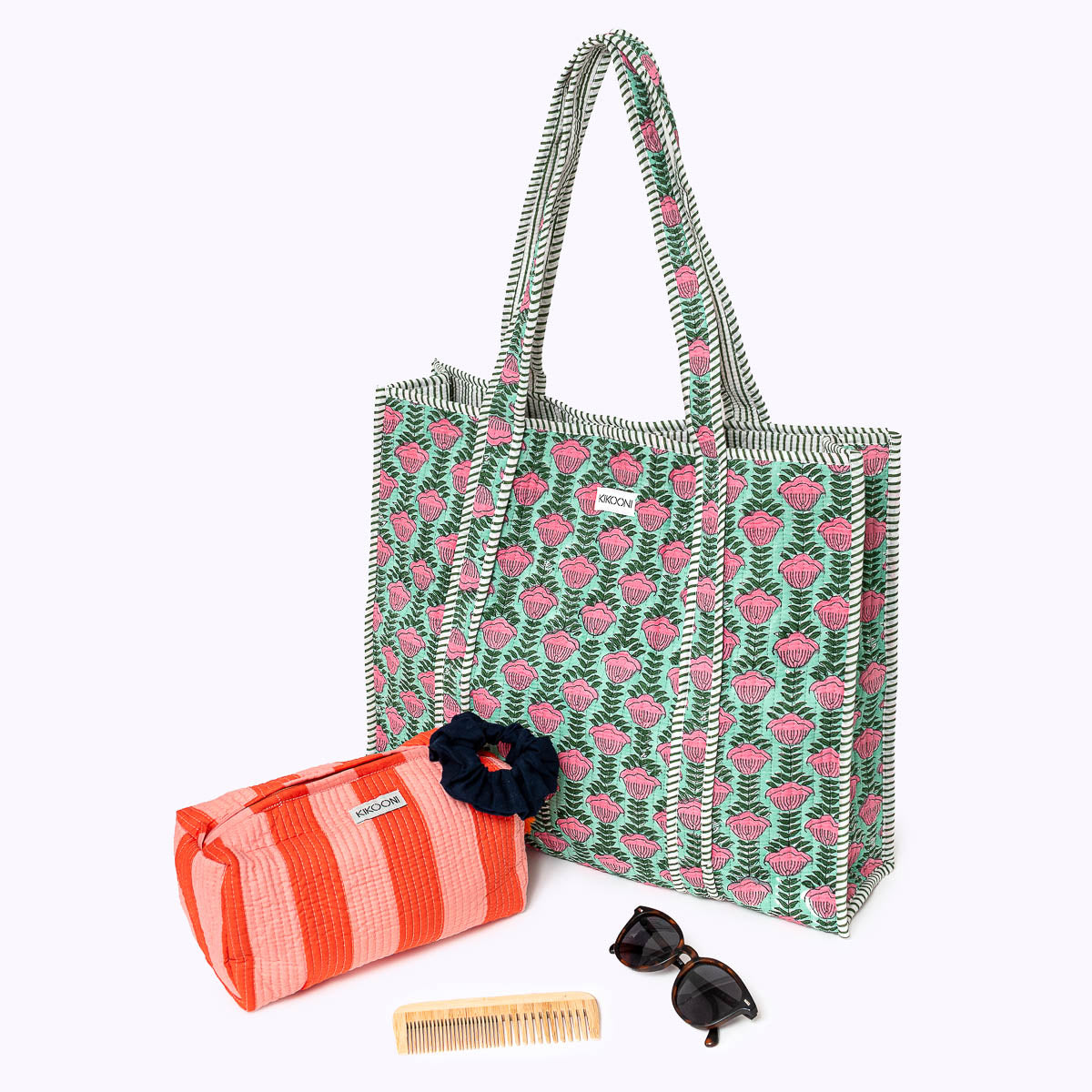 XL Artisan Shopper "Mint Blossom"