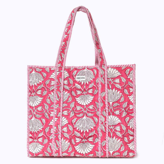 XL Artisan Shopper "Pink Lotus"