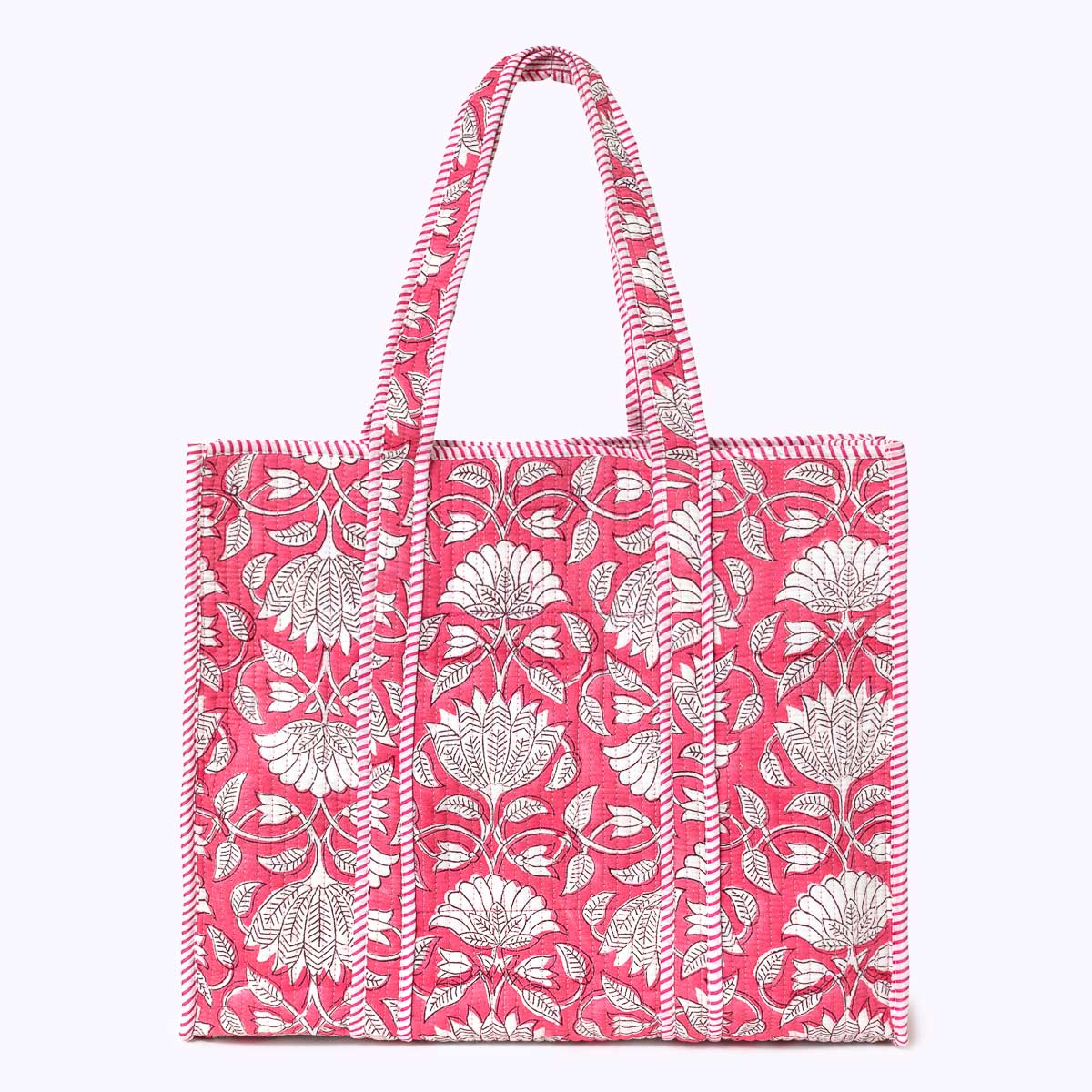 XL Artisan Shopper "Pink Lotus"