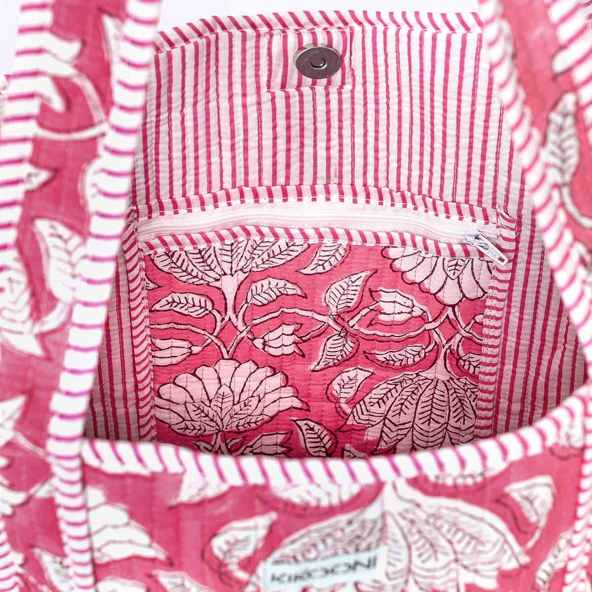 XL Artisan Shopper "Pink Lotus"