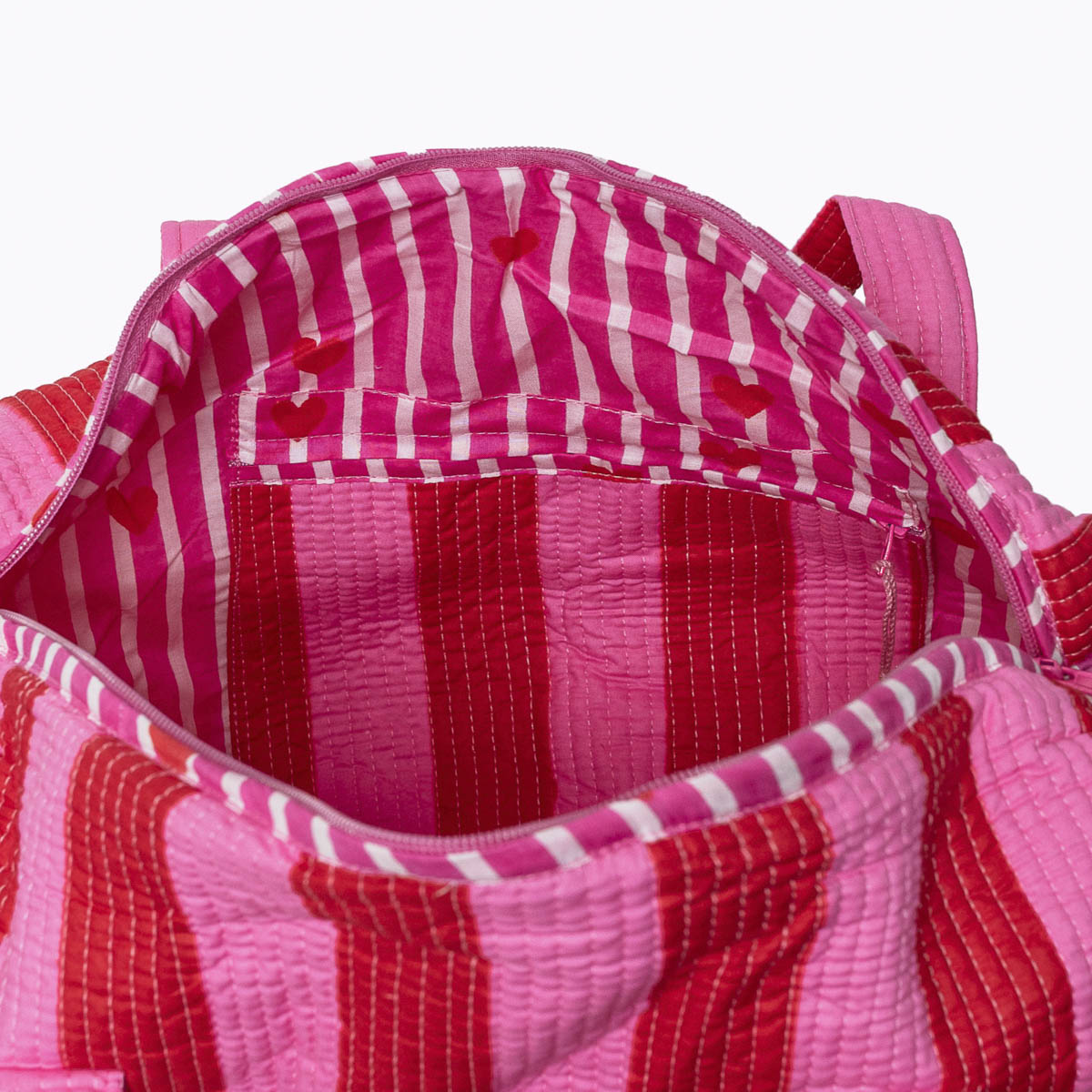 Bold Stripes Love cotton bag