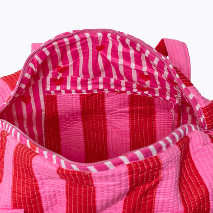 Baumwolltasche Bold Stripes Love