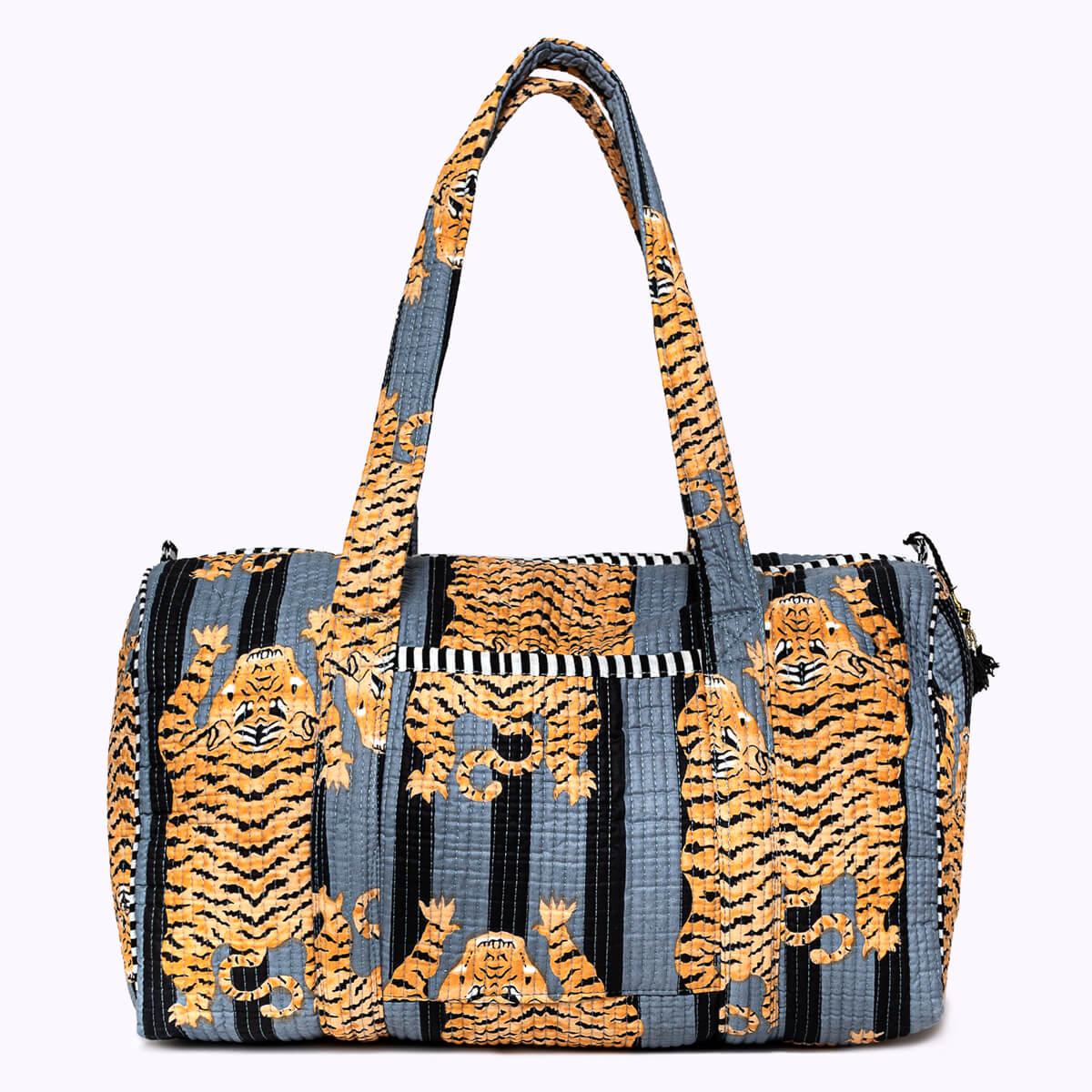 Handgemachte Baumwolltasche  "Poppy Tiger Black"