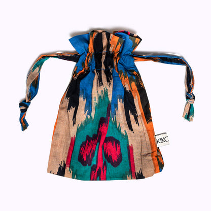 Baumwolltäschchen "blue ikat"